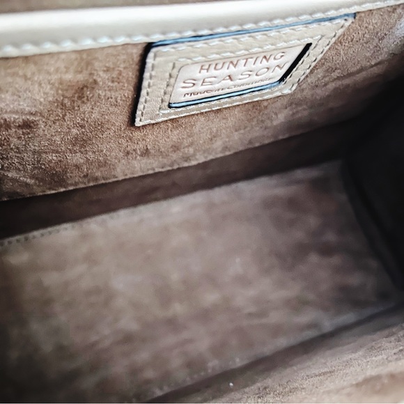 Hunting Season Medium Striped Raffia Top Handle Bag - Picture 6 of 6